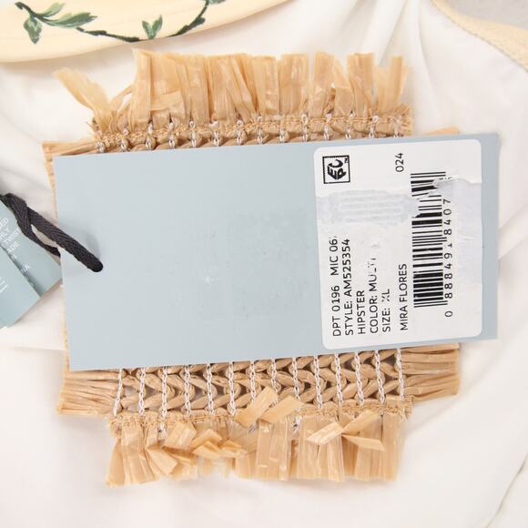 Antonio Melani x Style Bungalow Bikini Bottom Mira Flores Garden Cream XL NWT - Picture 10 of 12